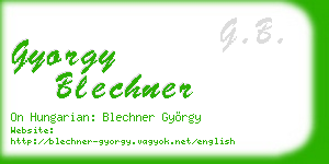 gyorgy blechner business card